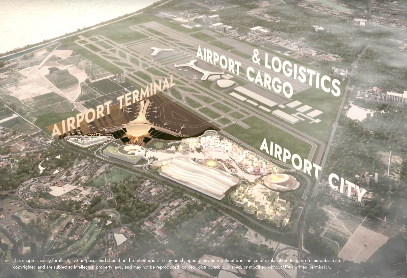 Airport terminal overview